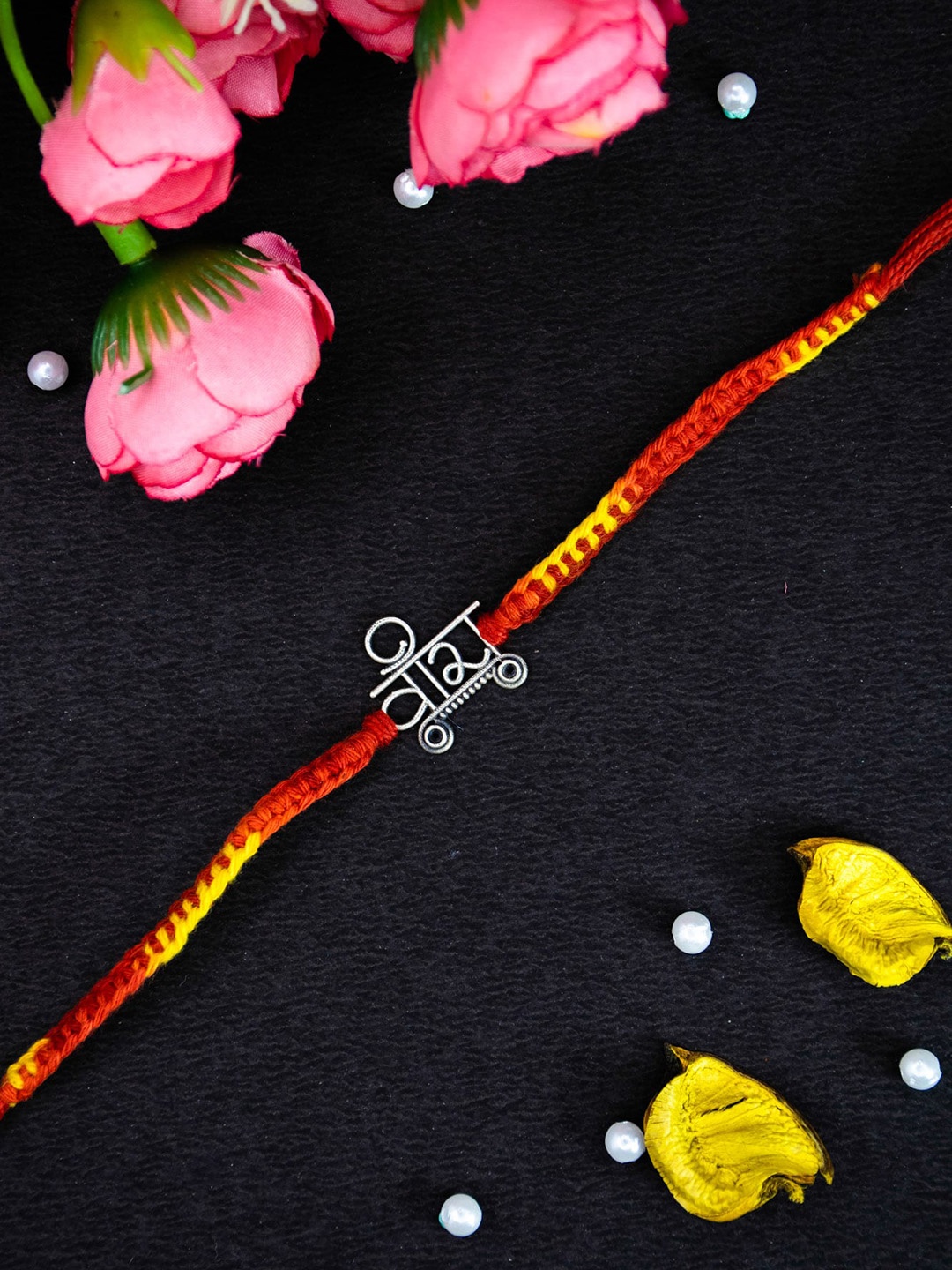 

Arte Jewels Womens Sterling Silver & Red Veera Rakhi