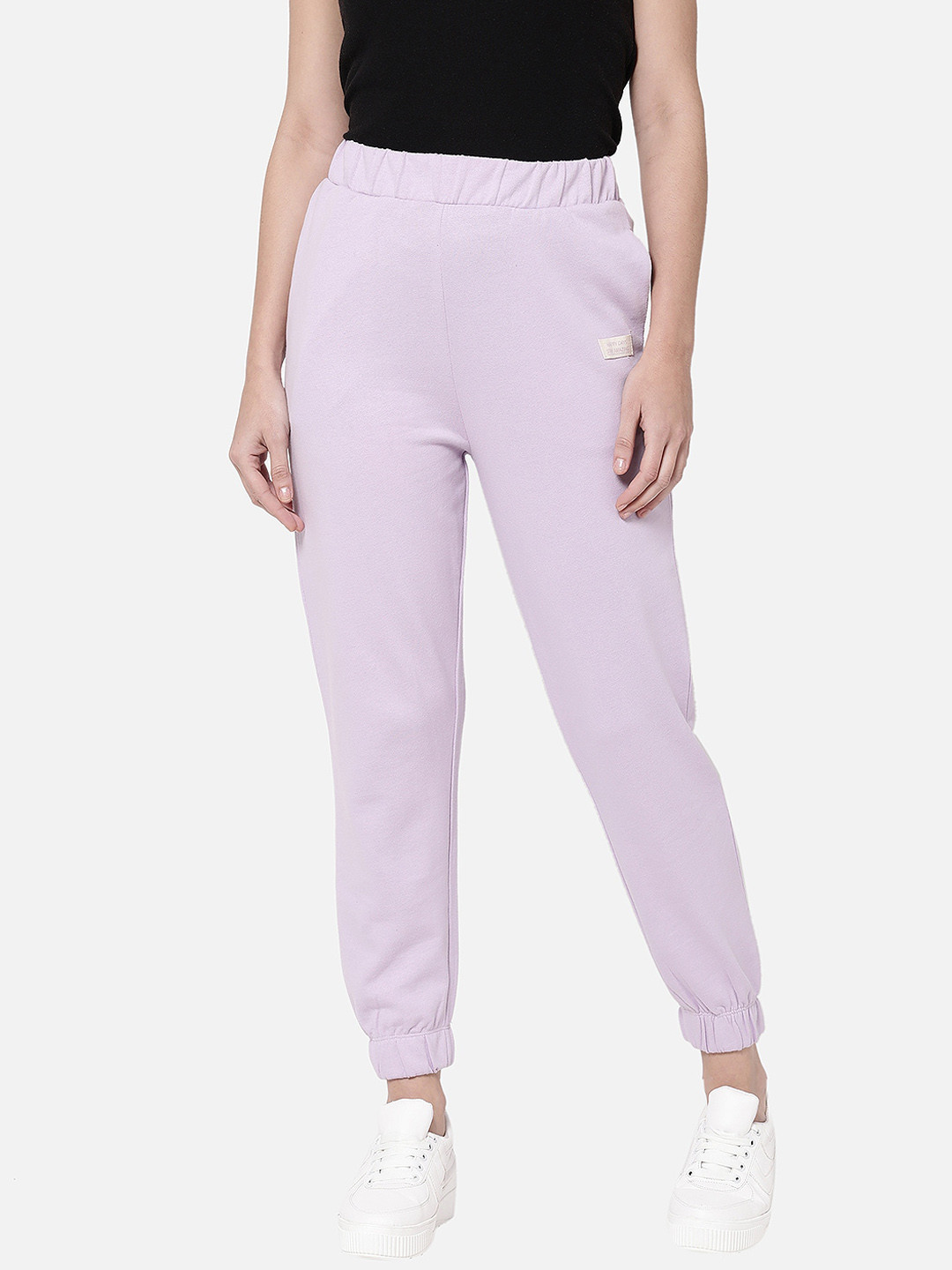 

R&B Women Purple Solid Cotton Joggers