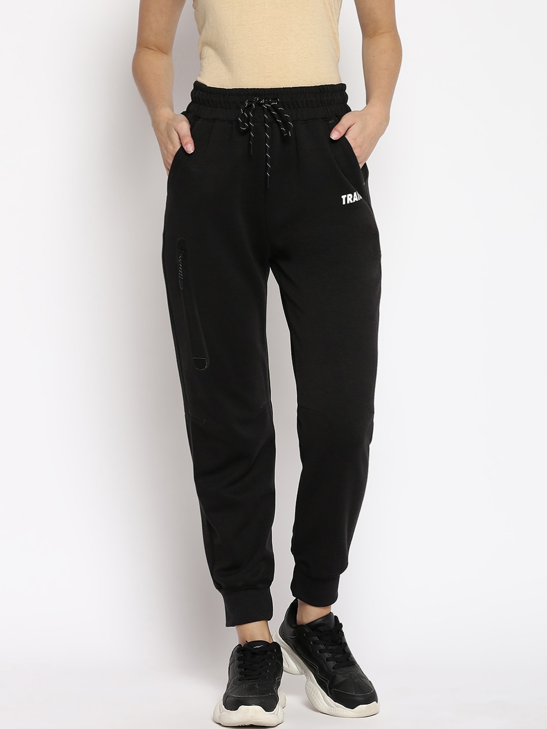 

R&B Women Black Solid joggers