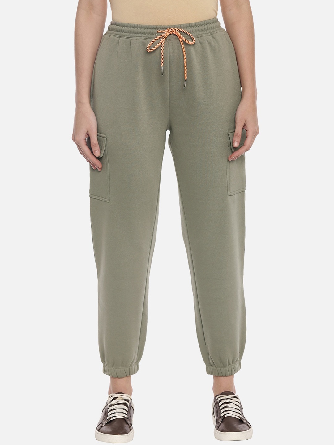 

R&B Women Olive-Green Solid Joggers