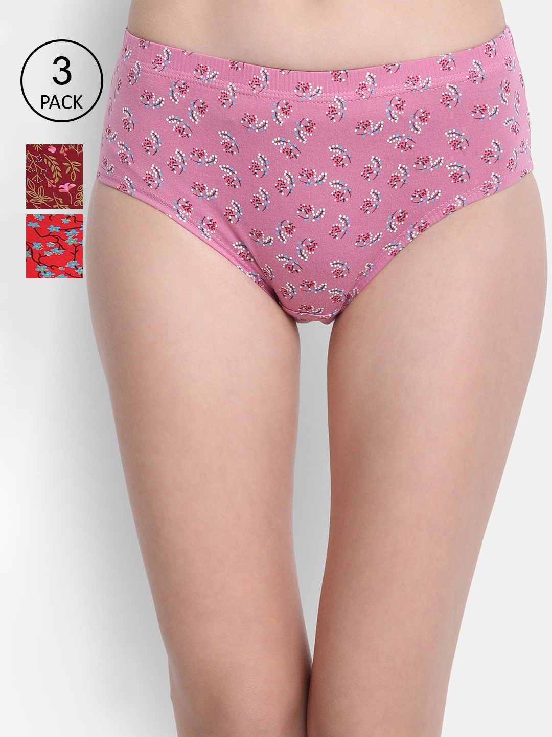 

VStar Women Pack Of 3 Printed Hipster BriefsCLAIRE-3PCS-MULTICOLOR, Multi