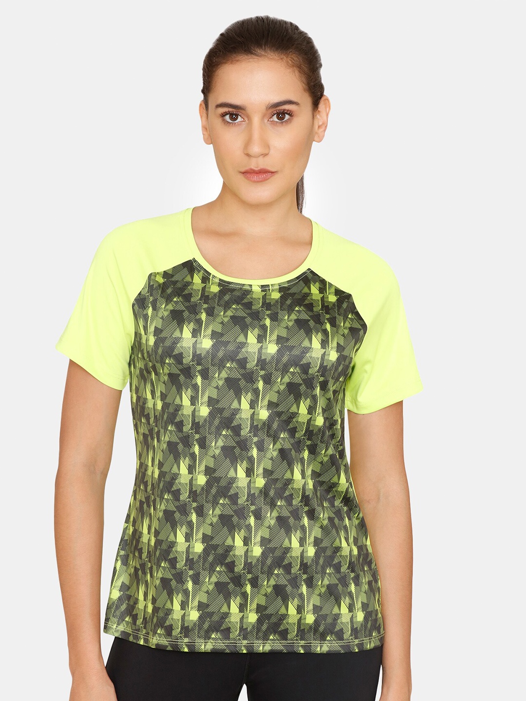 

Zelocity by Zivame Yellow Print Top