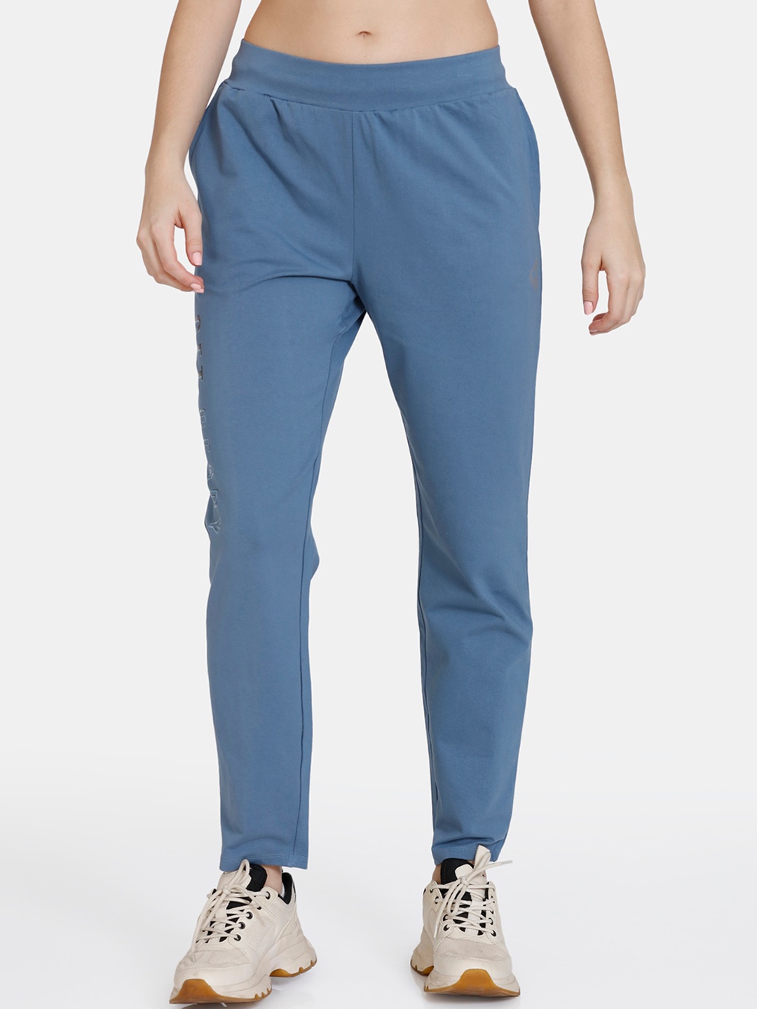 

Zelocity by Zivame Women Blue Solid Track Pants