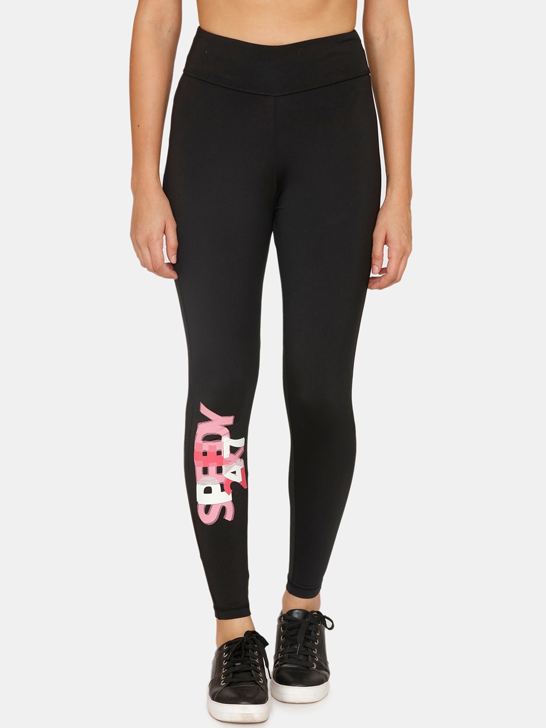 

Zelocity by Zivame Women Black Solid Tights