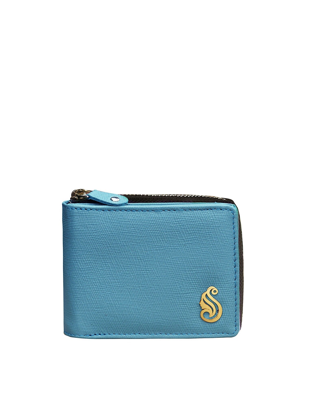 

Soumi Women Sky Blue Leather Card Holder