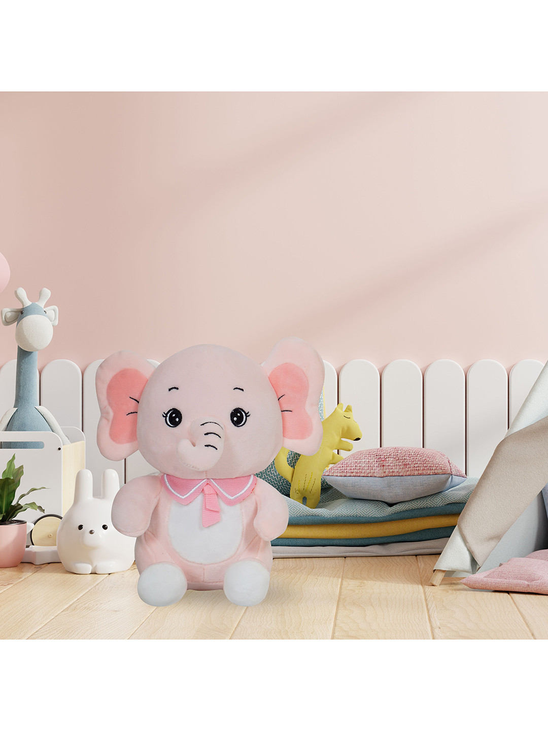 

Ultra Pink Cute Elephant With Bow Soft Toy