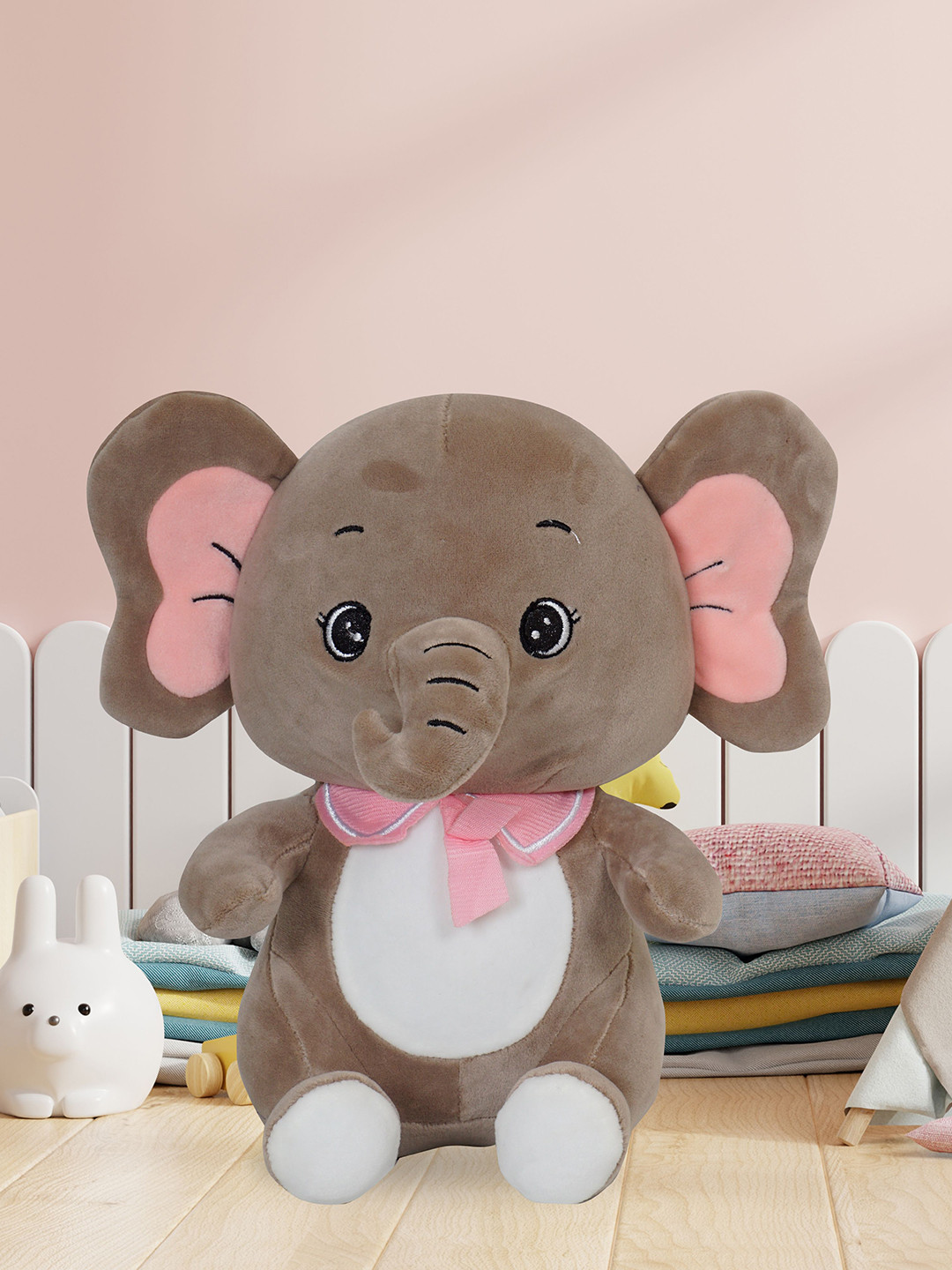 

Ultra Kids Unisex Brown Soft Elephant With Bow Toy