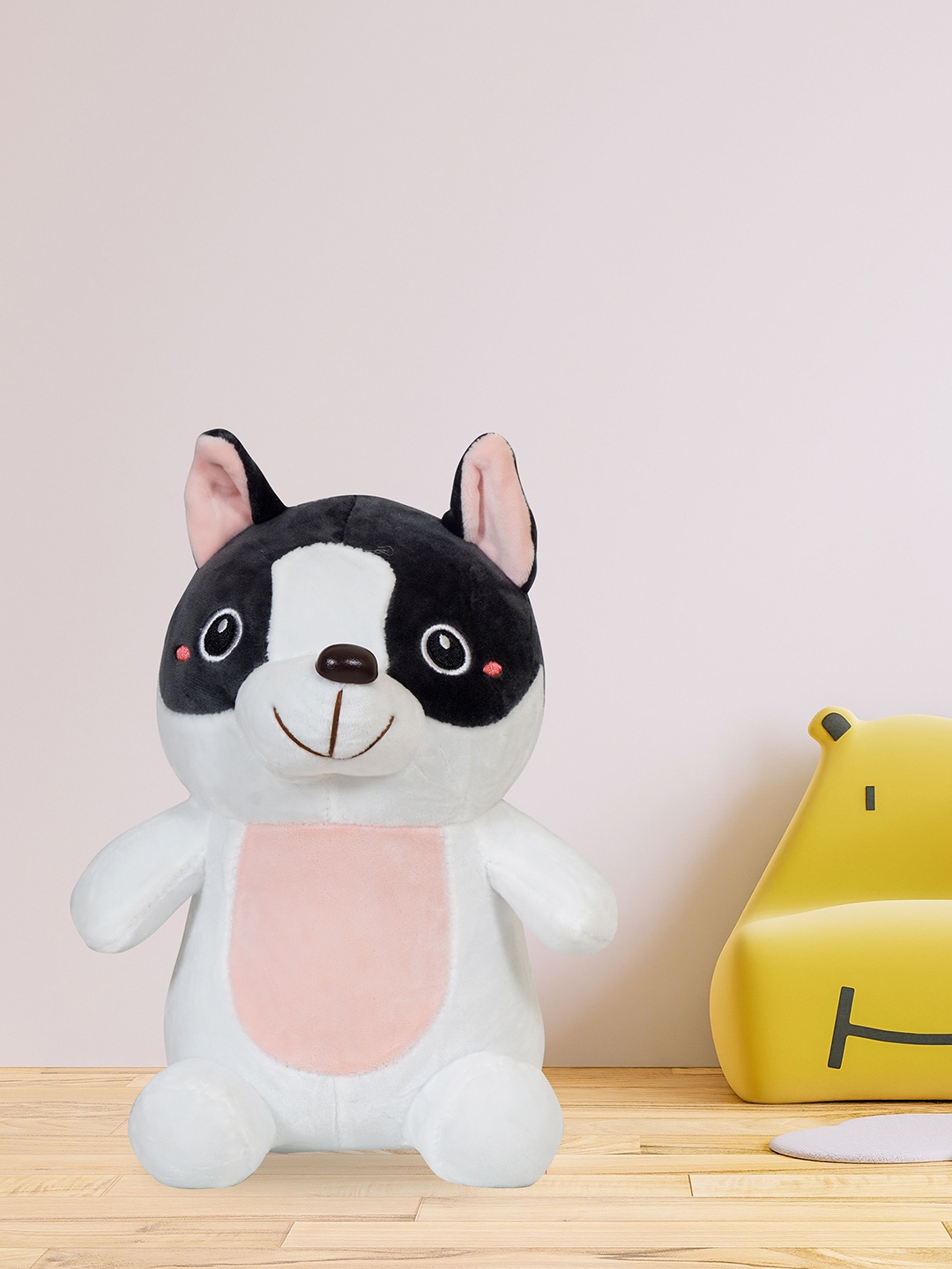 

Ultra Kids White & Black Soft Toy Dog
