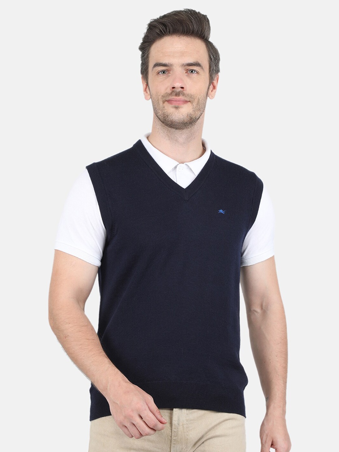 

Monte Carlo Men Navy Blue Sweater Vest