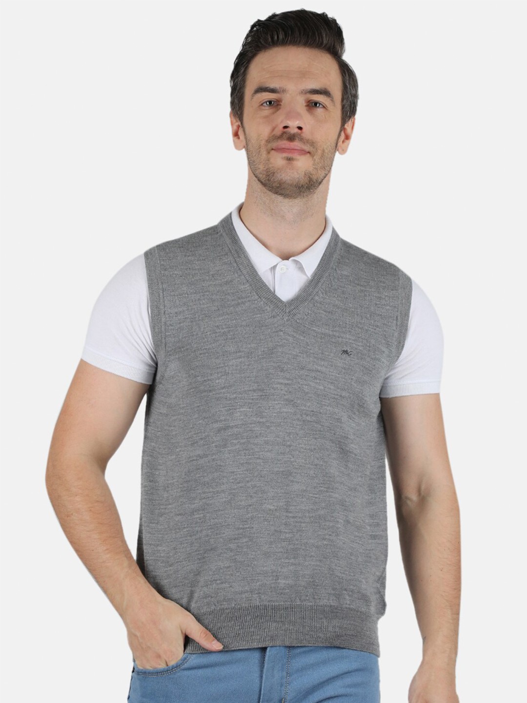 

Monte Carlo Men Grey Sweater Vest