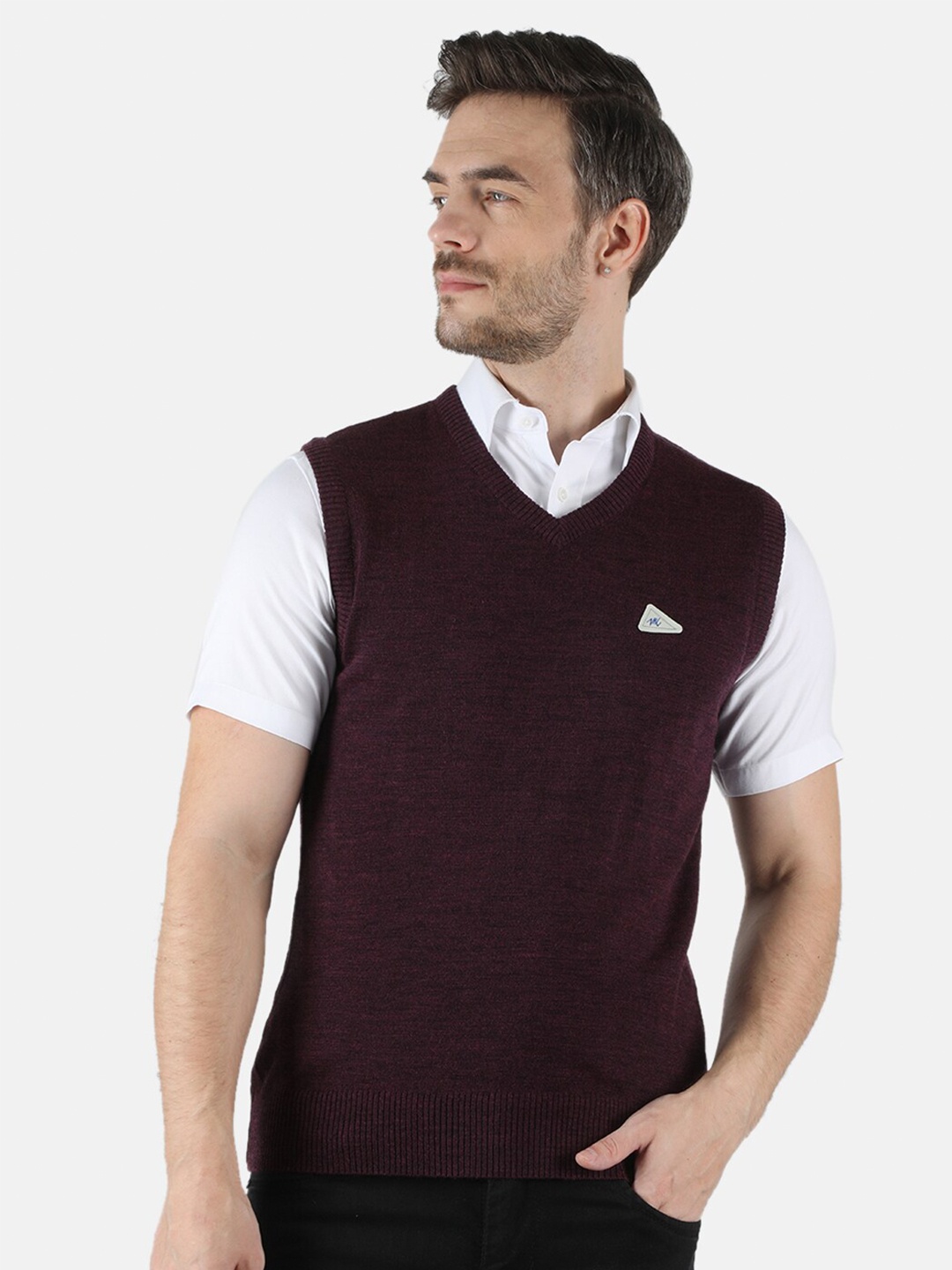 

Monte Carlo Men Maroon Sweater Vest