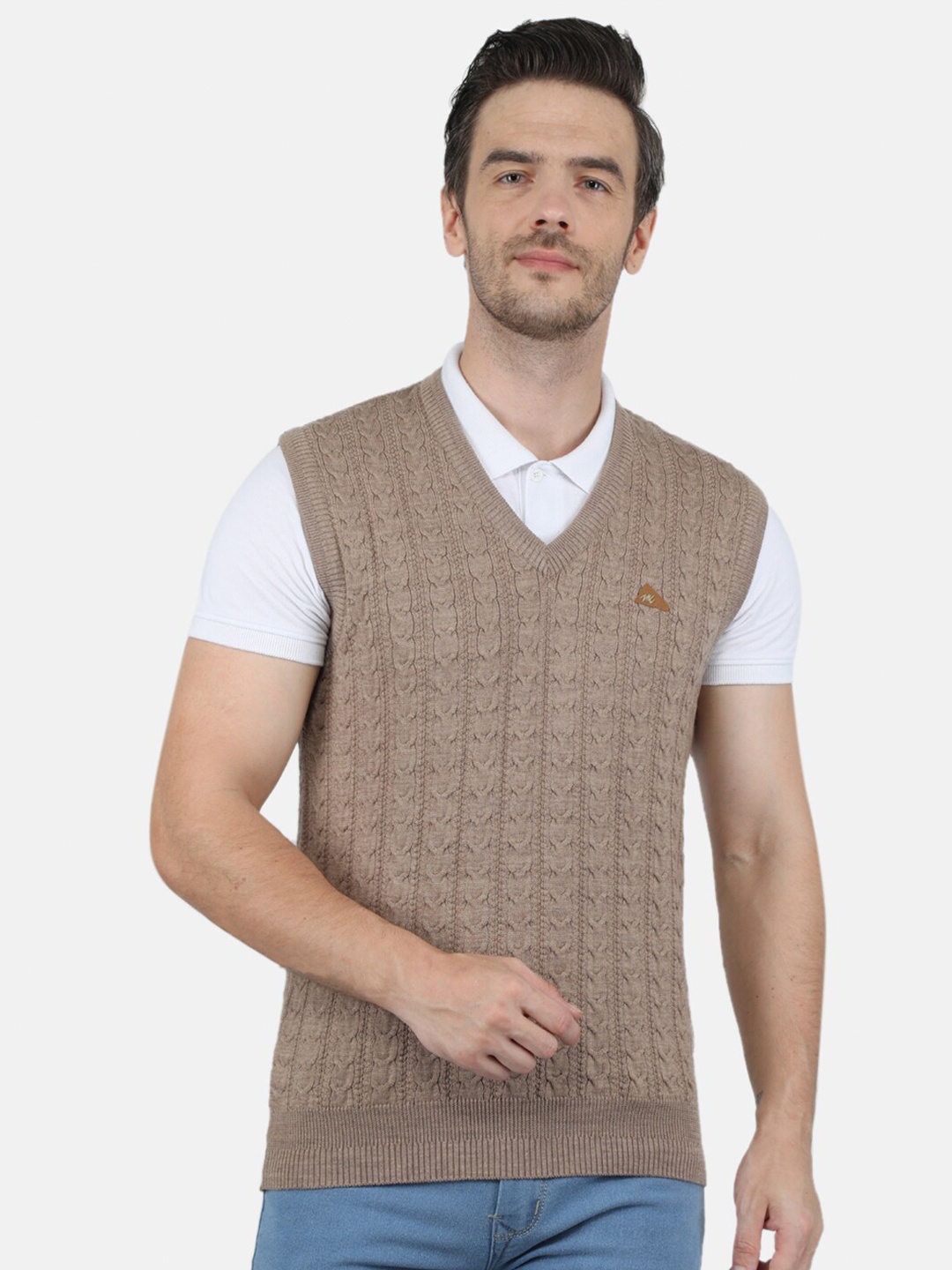 

Monte Carlo Men Blue Cable Knit Sweater Vest