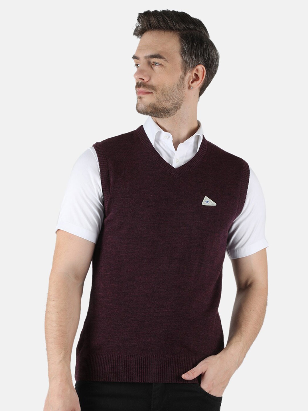 

Monte Carlo Men Maroon Sweater Vest