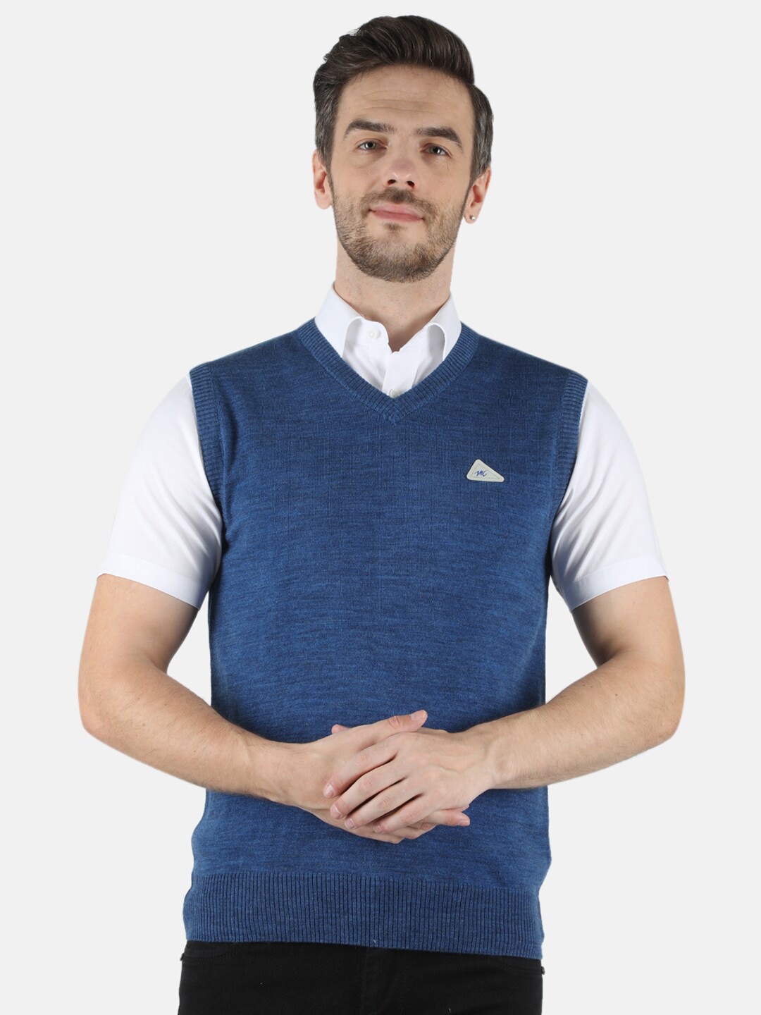 

Monte Carlo Men Blue Sweater Vest
