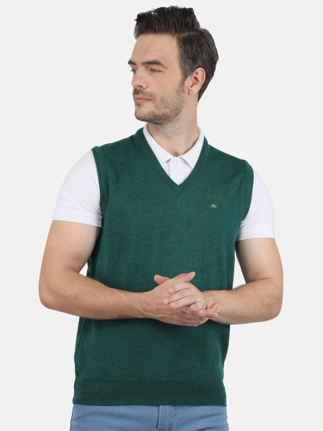 

Monte Carlo Men Green Sweater Vest