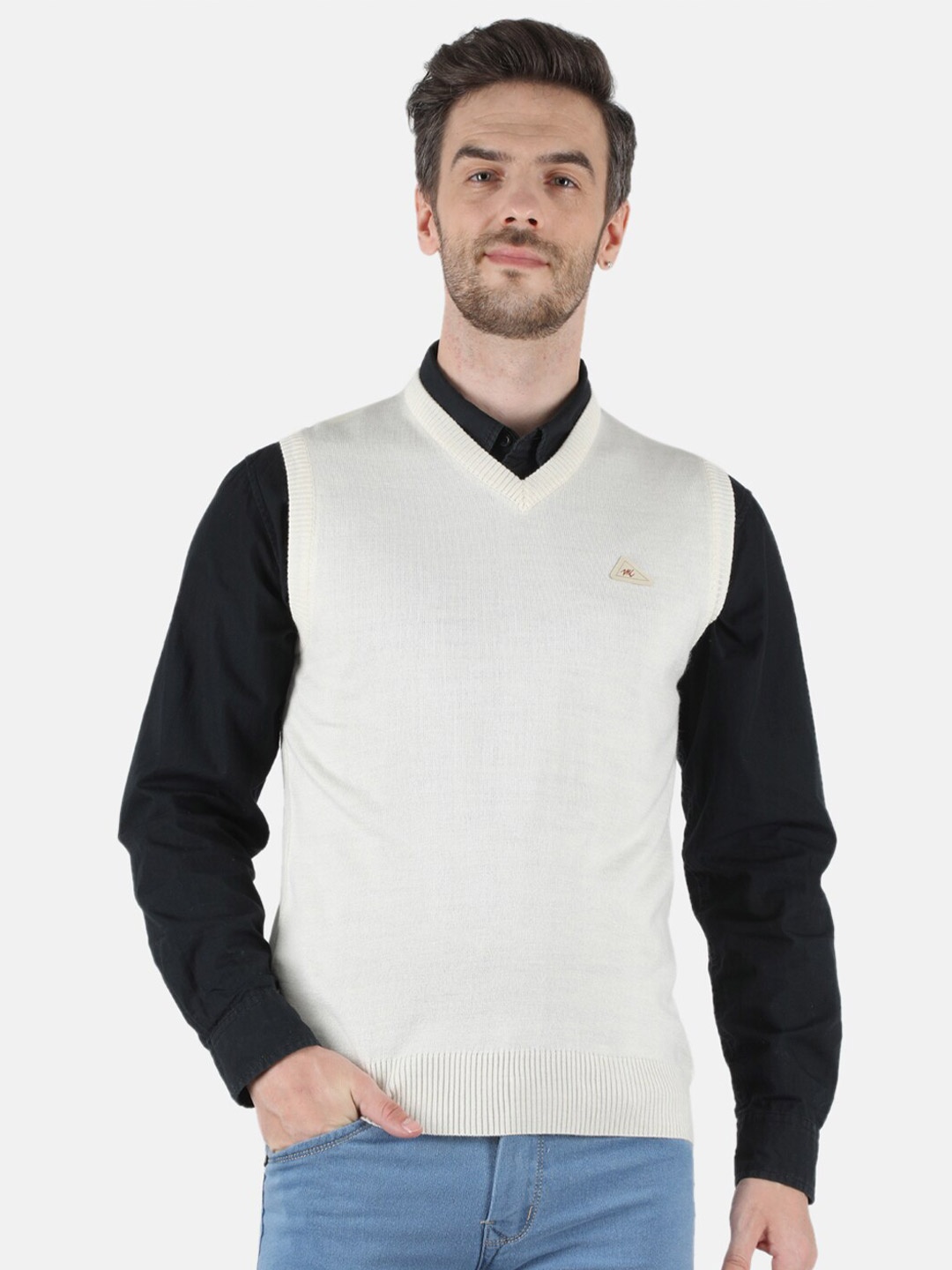 

Monte Carlo Men Off White Wool Sweater Vest