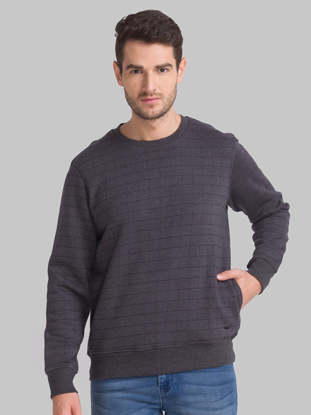 

Parx Men Grey Sweatshirt