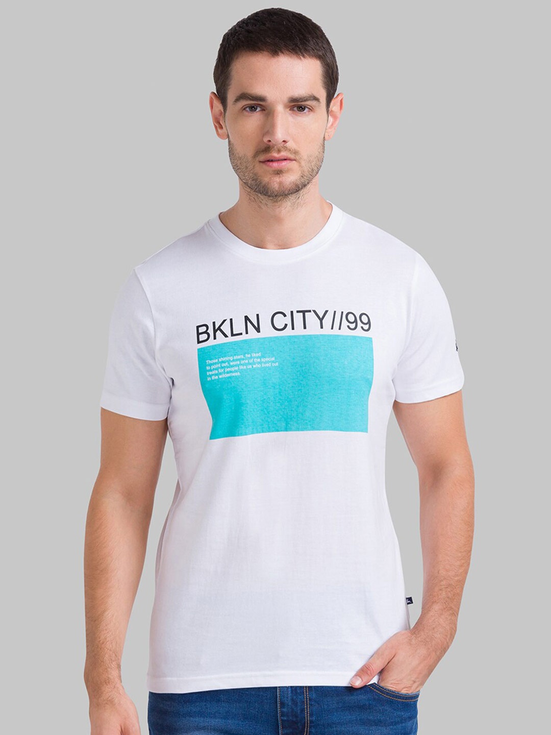 

Parx Men White Printed T-shirt