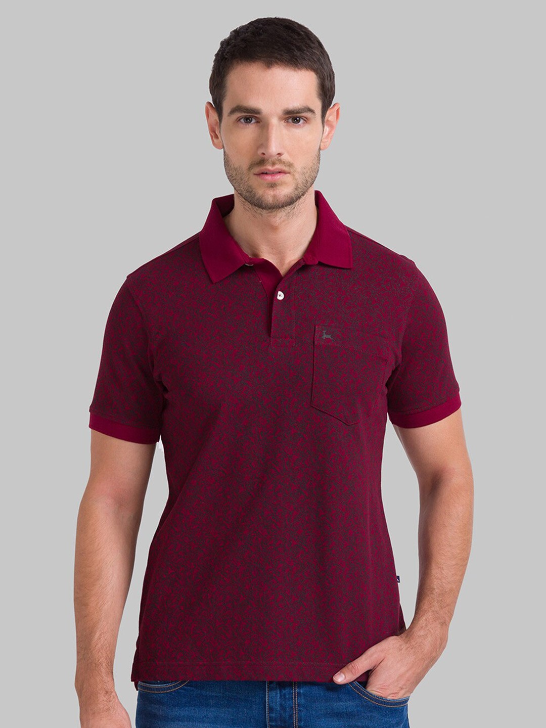 

Parx Men Maroon Polo Collar T-shirt