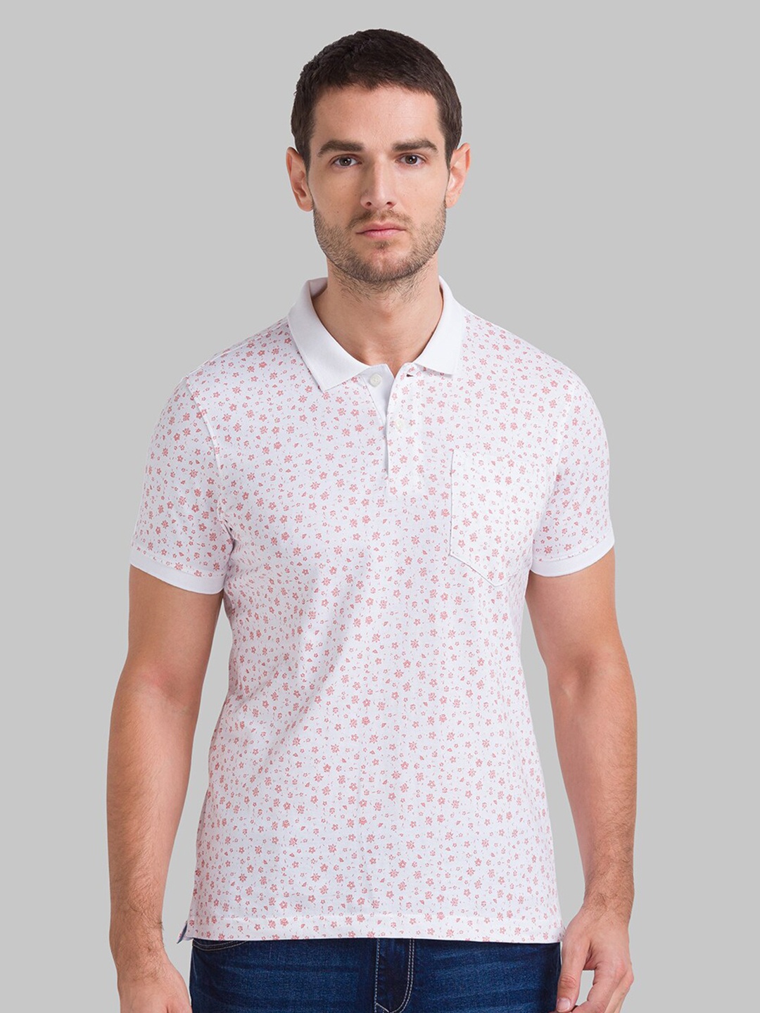 

Parx Men Blue Polo Collar T-shirt