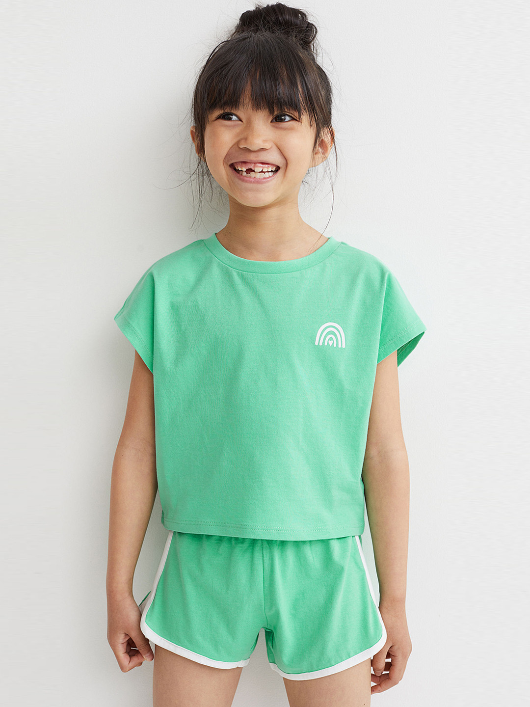 

H&M Girls Green 2-Piece Cotton Set