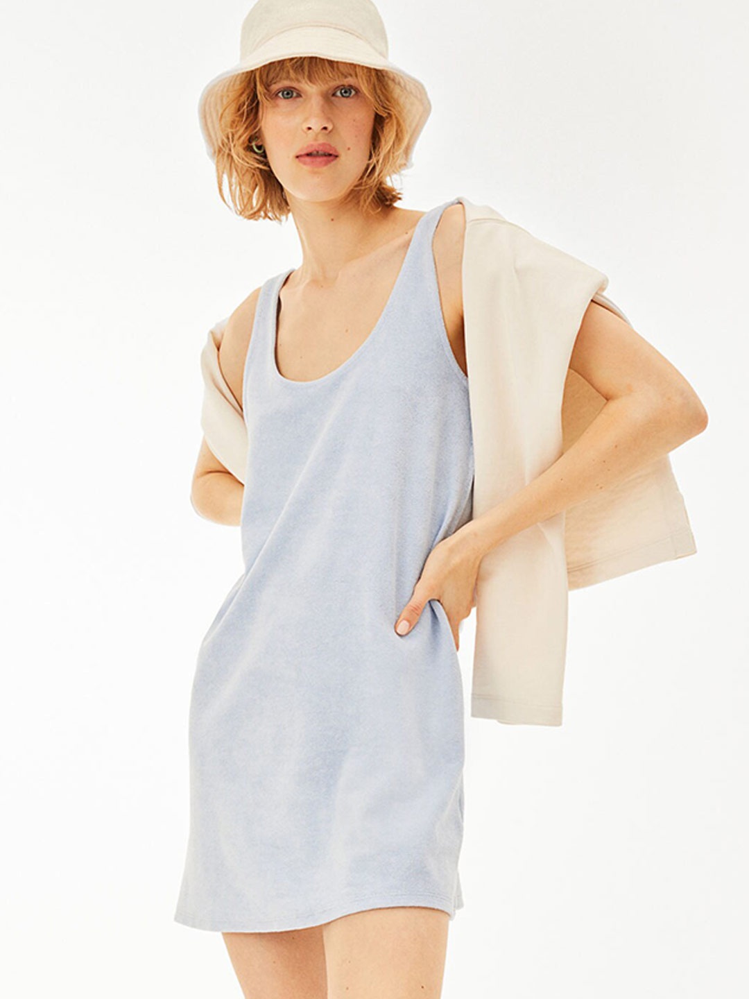 

H&M Women Blue Terry Dress
