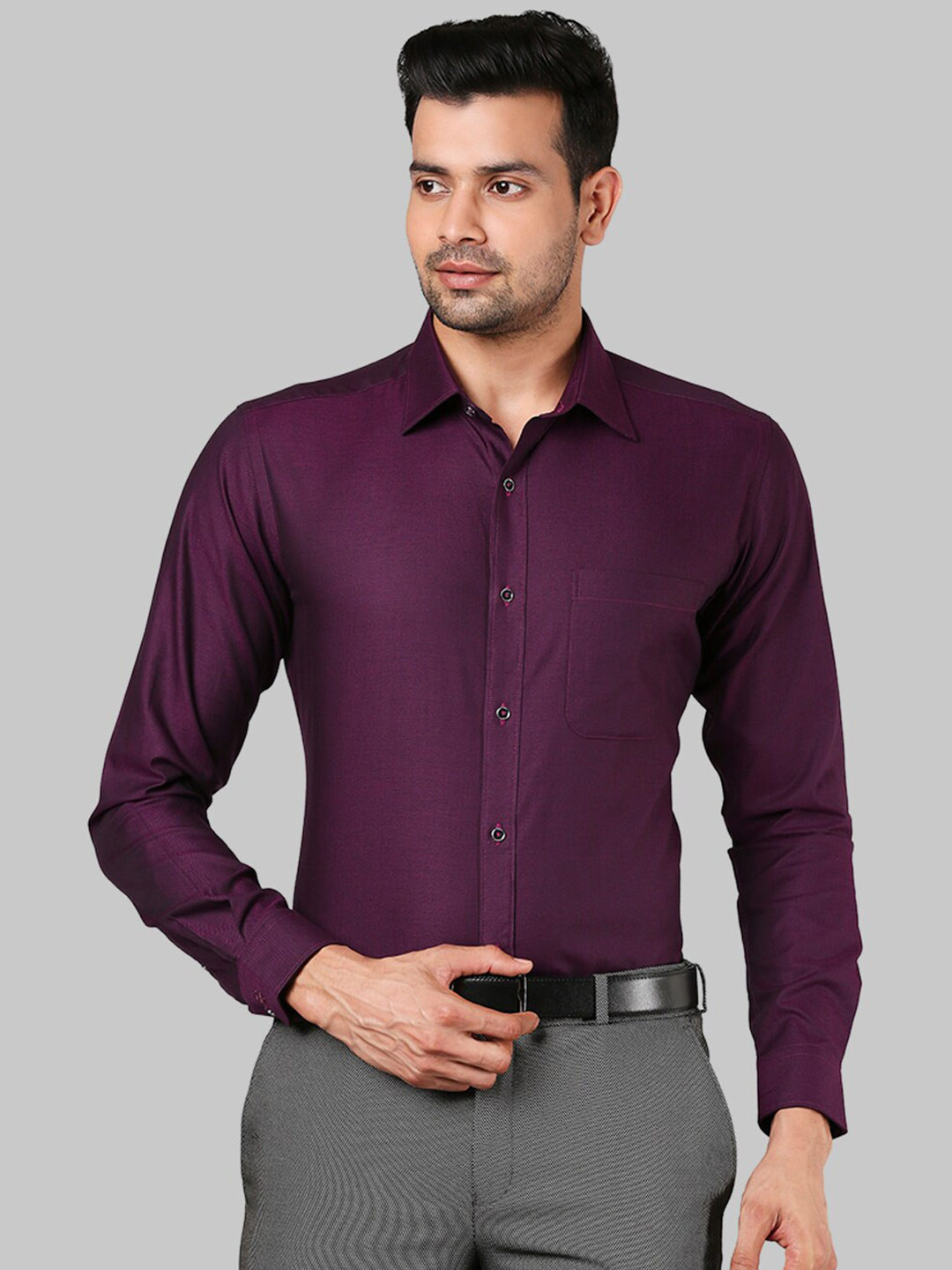 

Raymond Men Purple Formal Shirt