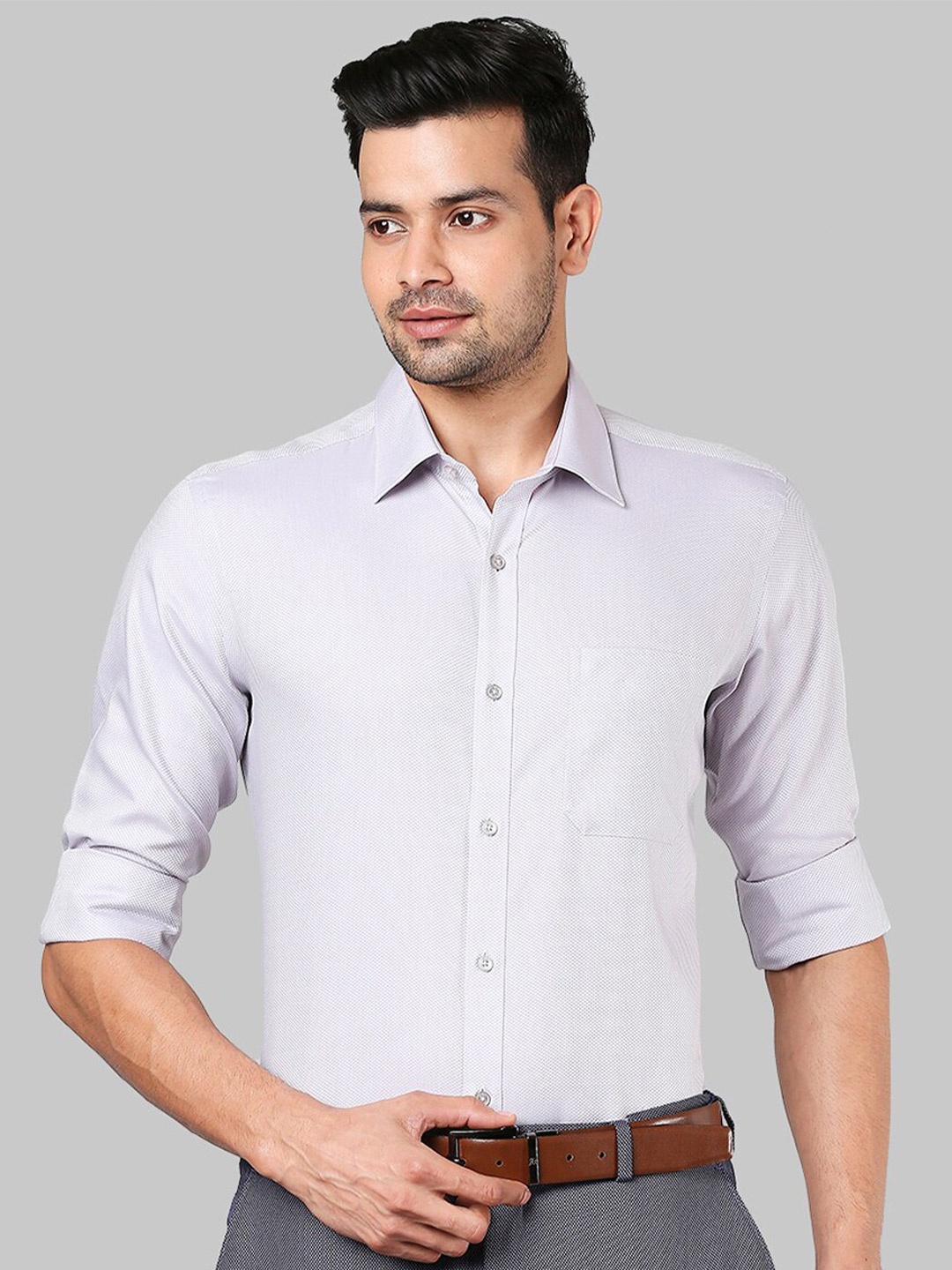 

Raymond Men Grey Slim Fit Formal Shirt