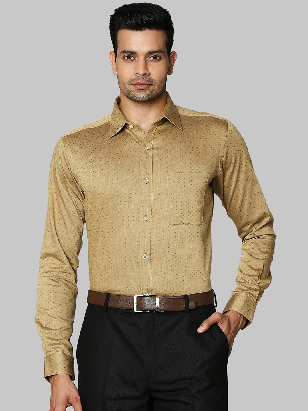 

Raymond Men Yellow Printed Regular-Fit Formal Shirt