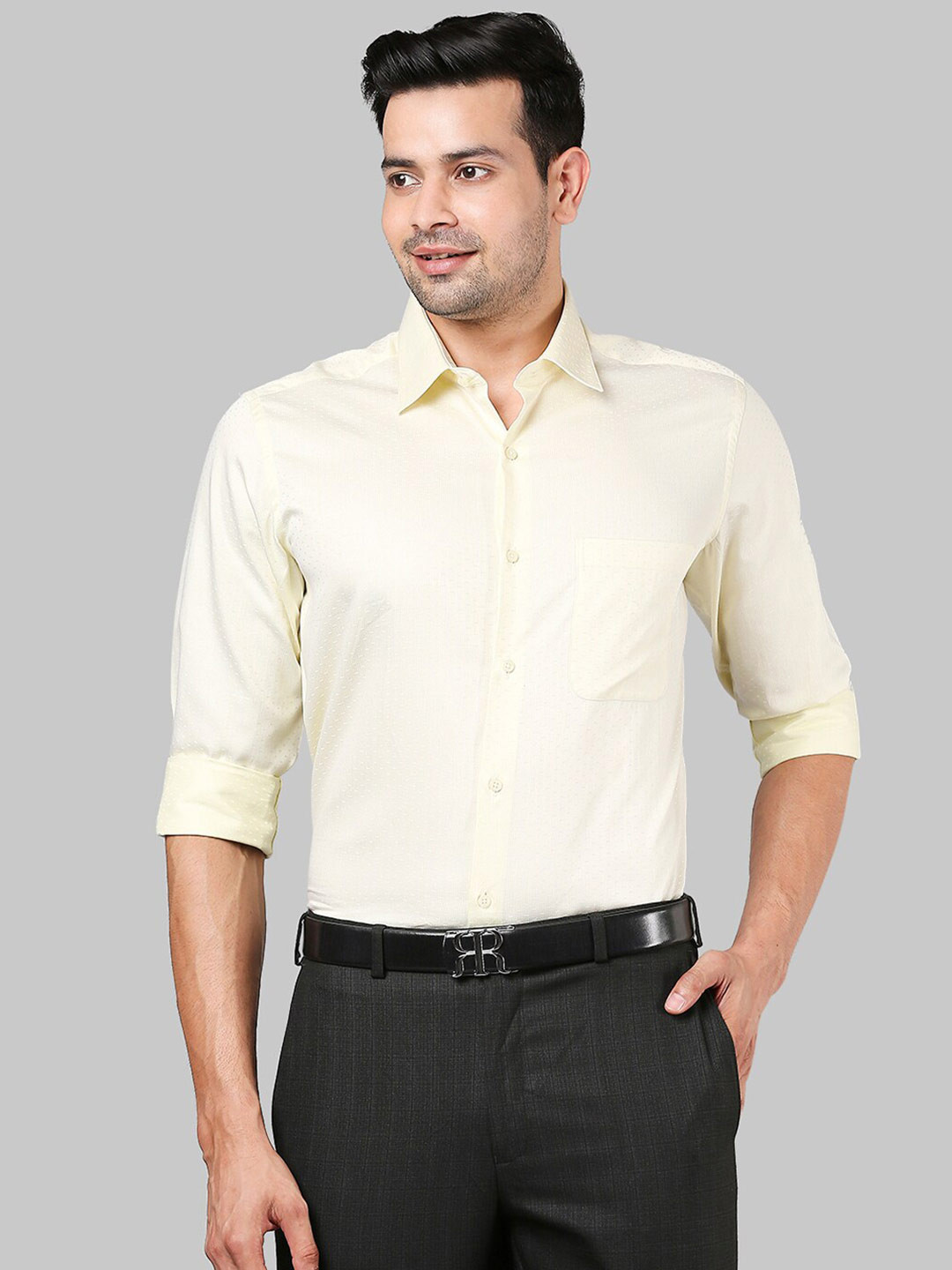 

Raymond Men Yellow Formal Shirt