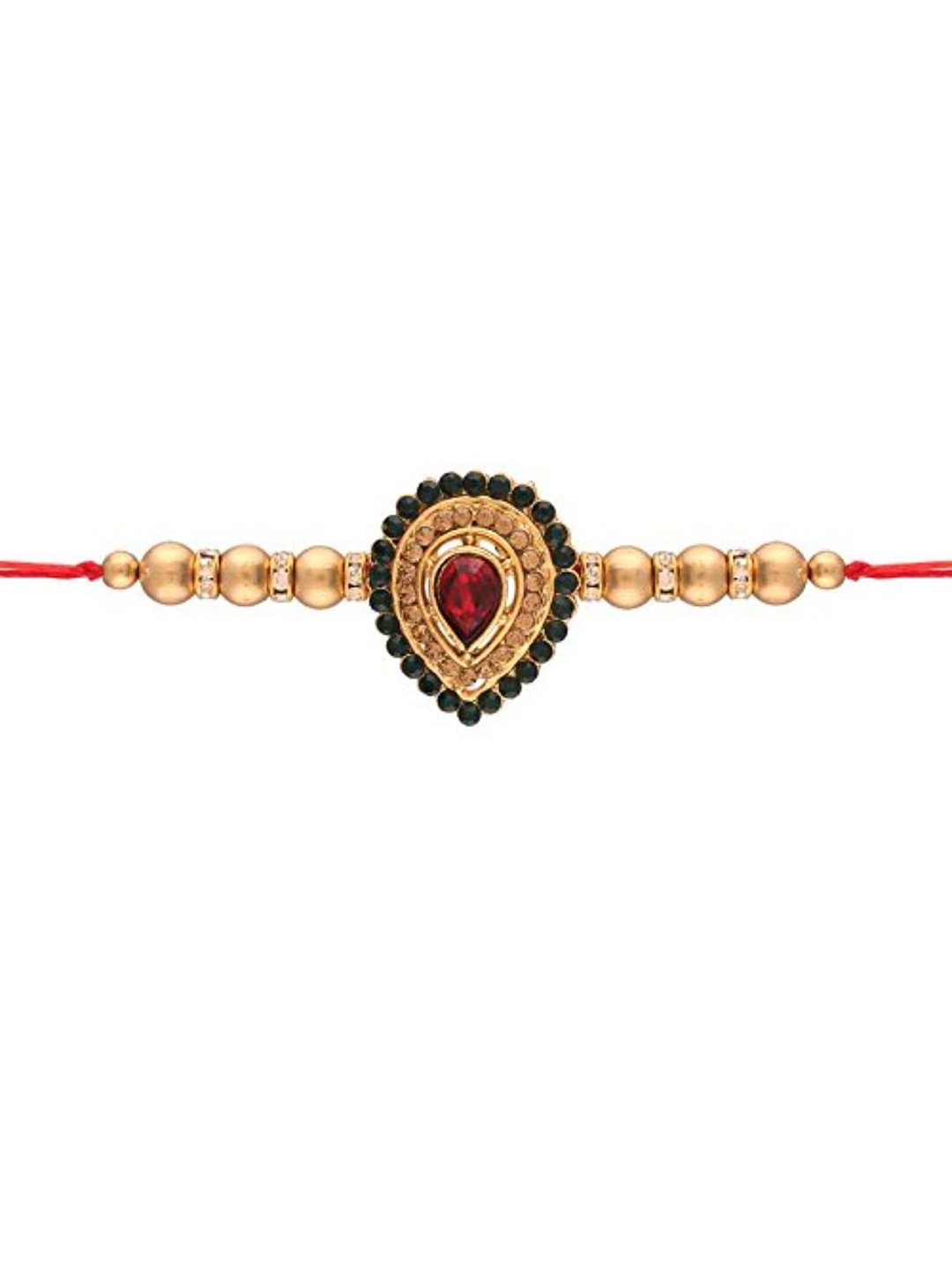

I Jewels Men Gold-Plated Stone Studded Rakhi