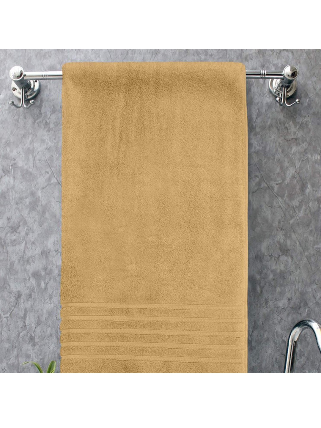 

haus & kinder Yellow Solid 600 GSM Pure Cotton Bath Towel