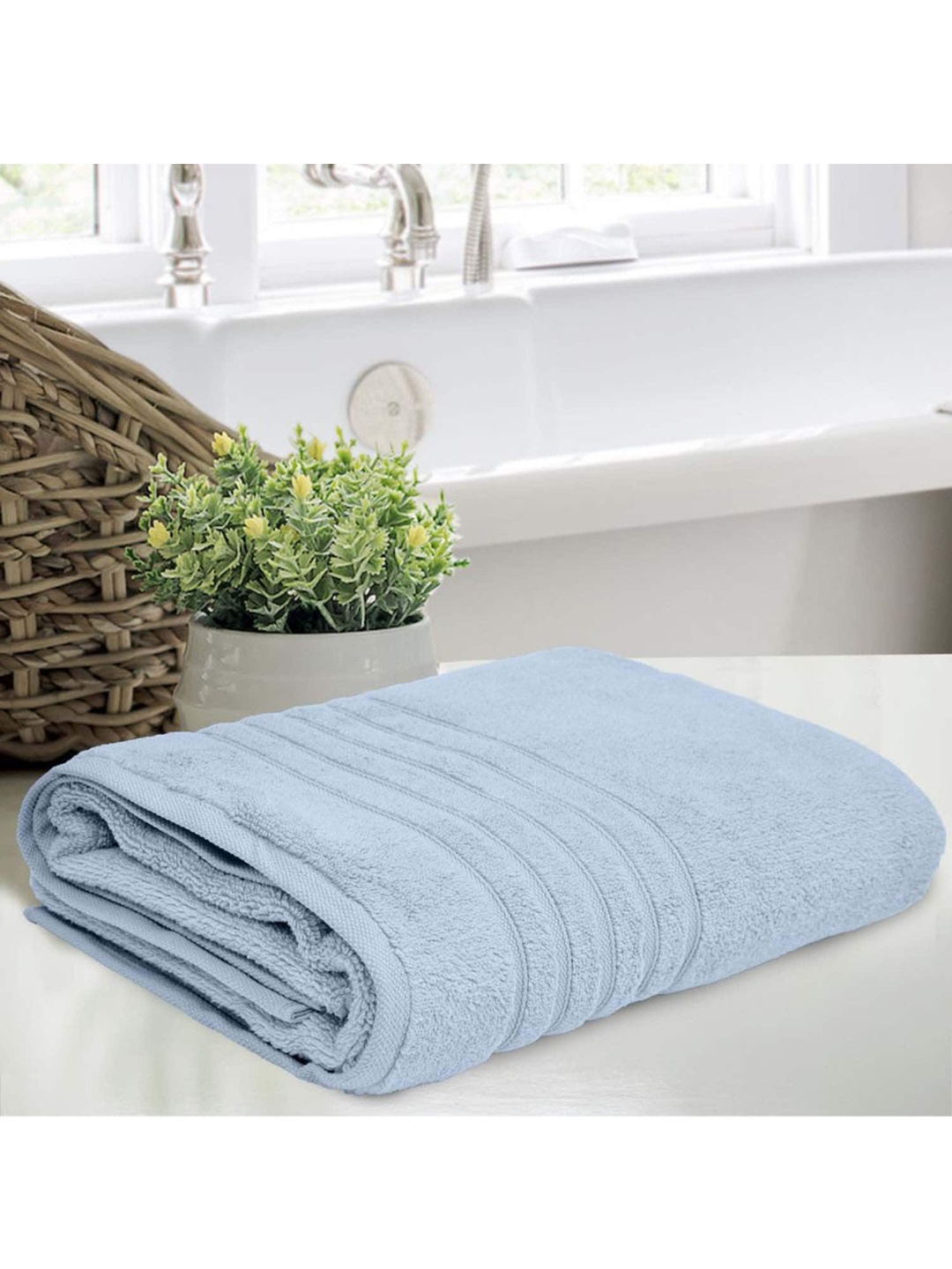 

haus & kinder Grey Solid 500 GSM Pure Cotton Bath Towel