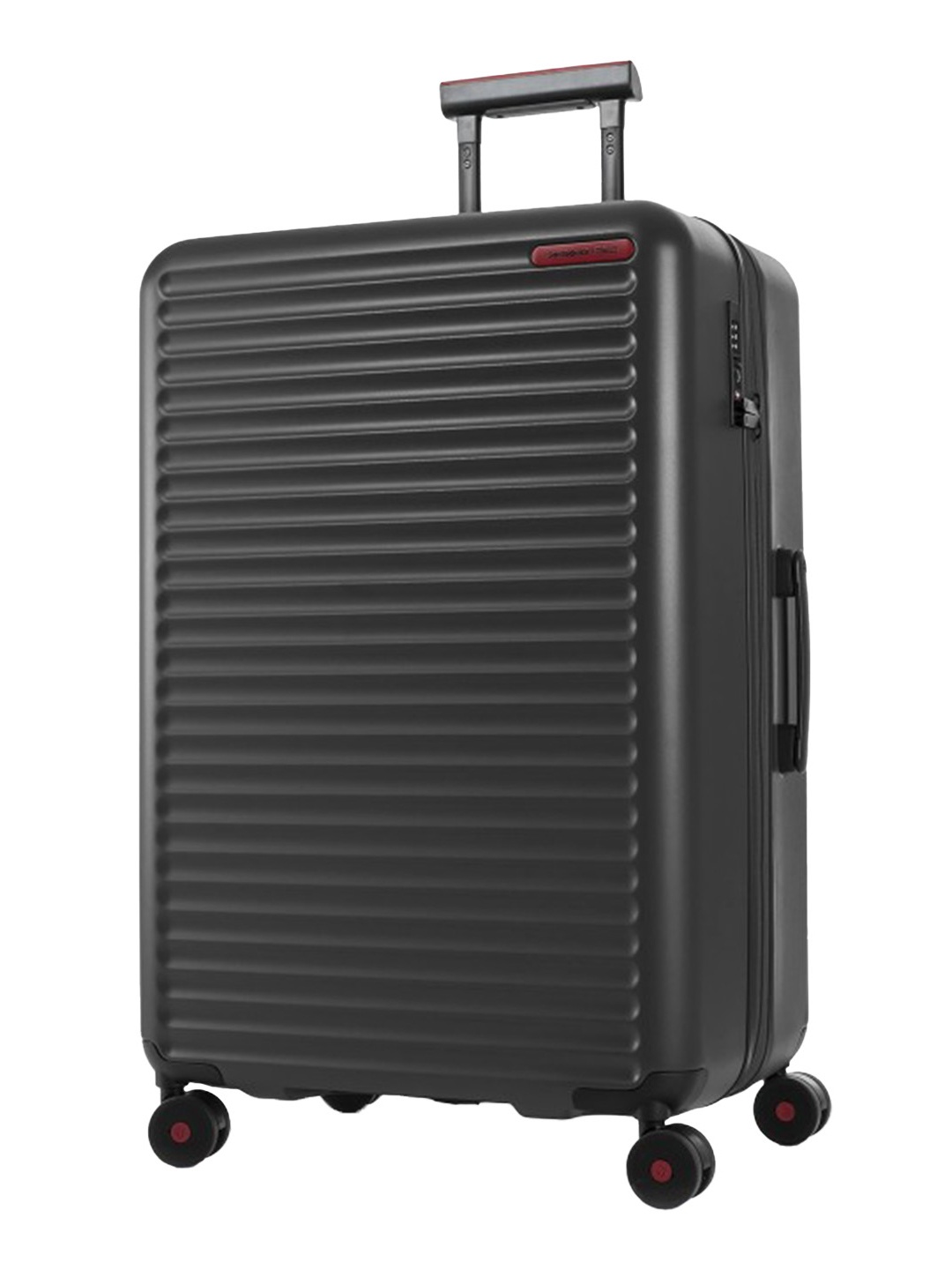 

Samsonite TOIISC Textured Polycarbonate 360-Degree Rotation Hard Sided Trolley Bag, Black