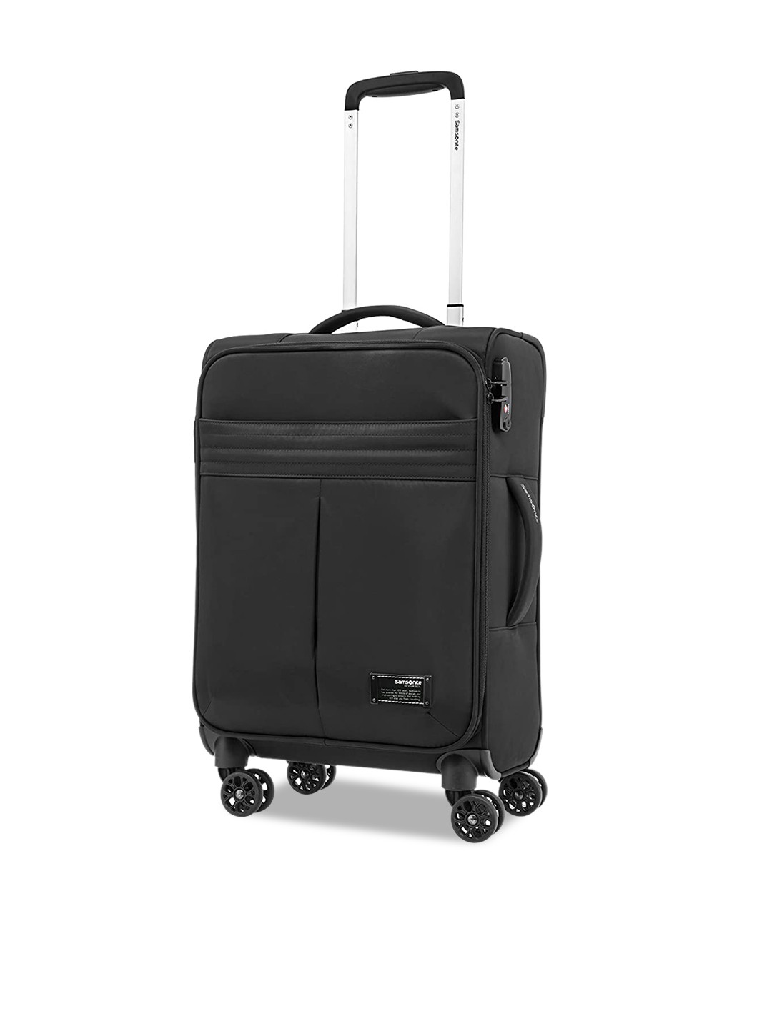 

Samsonite Adults Black Solid Soft-Sided Cabin Trolley Bag