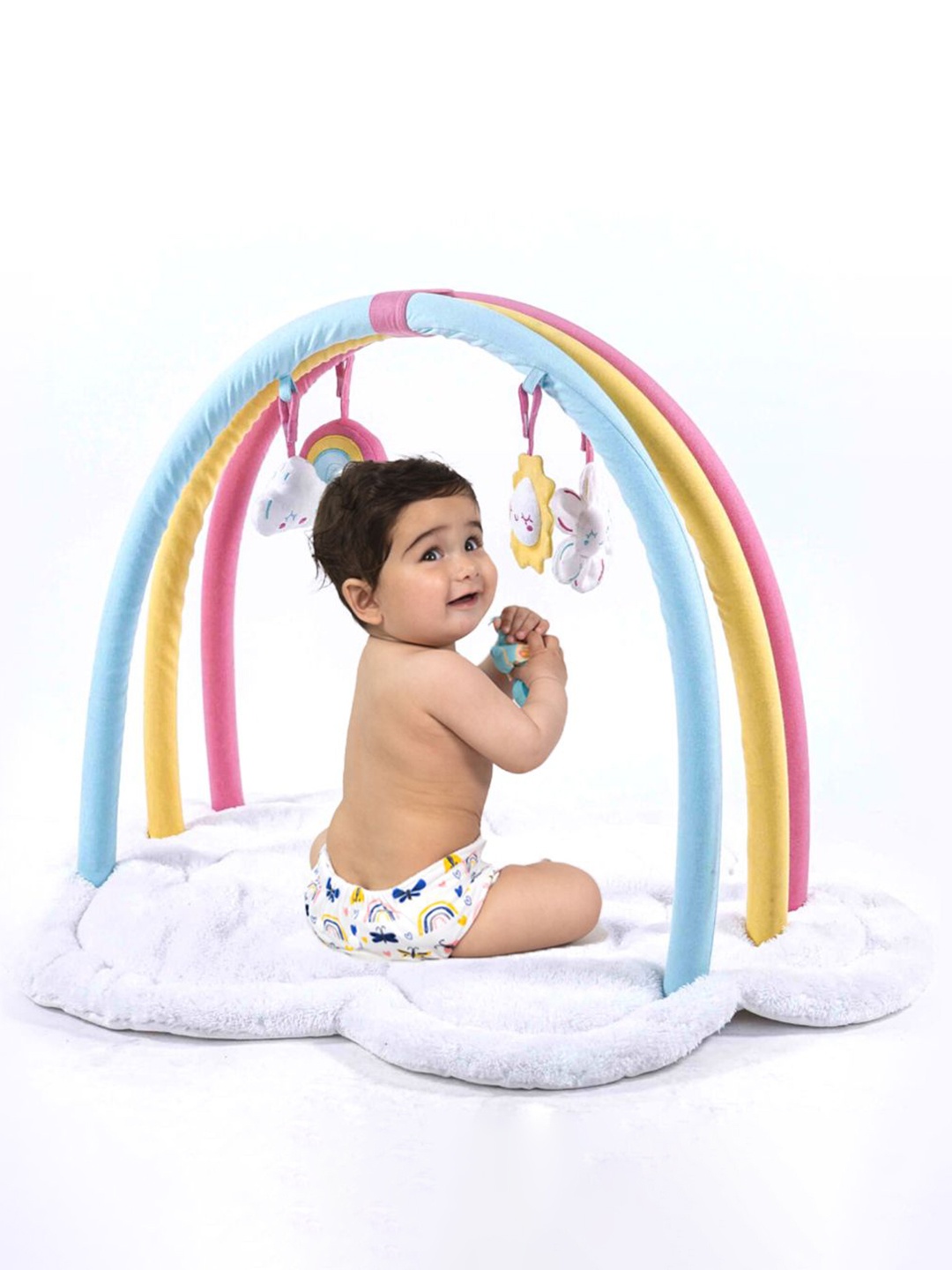 

Haus & Kinder Kids White Solid Spacewalk Baby Activity Gym Bed Set