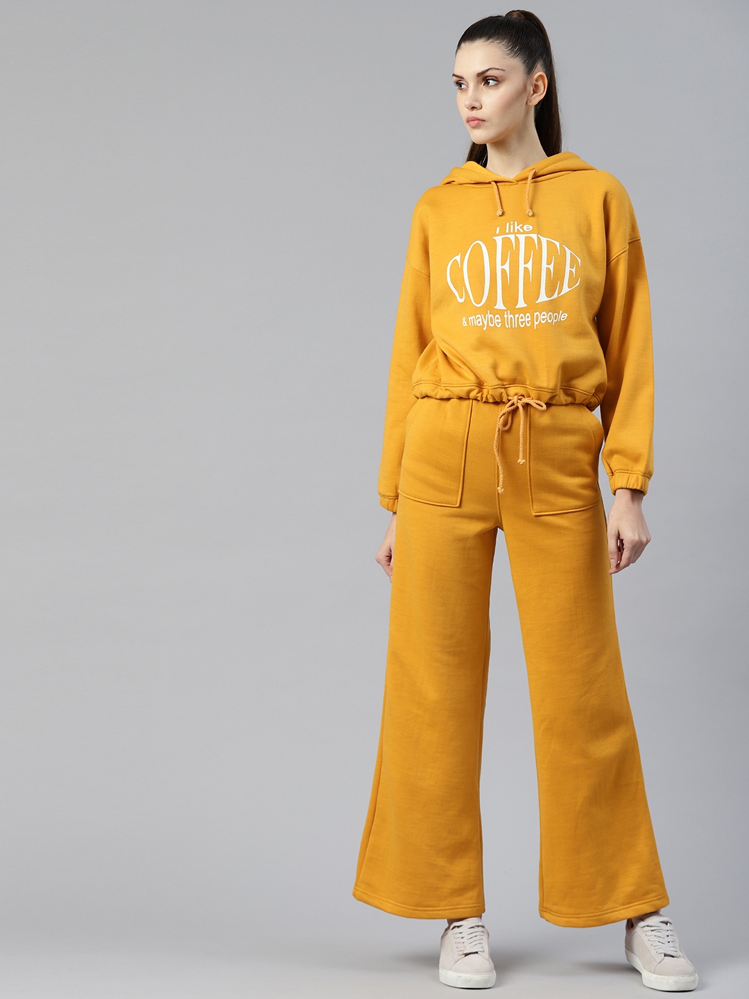 

Laabha Women Mustard Yellow Printed Co-Ords Set