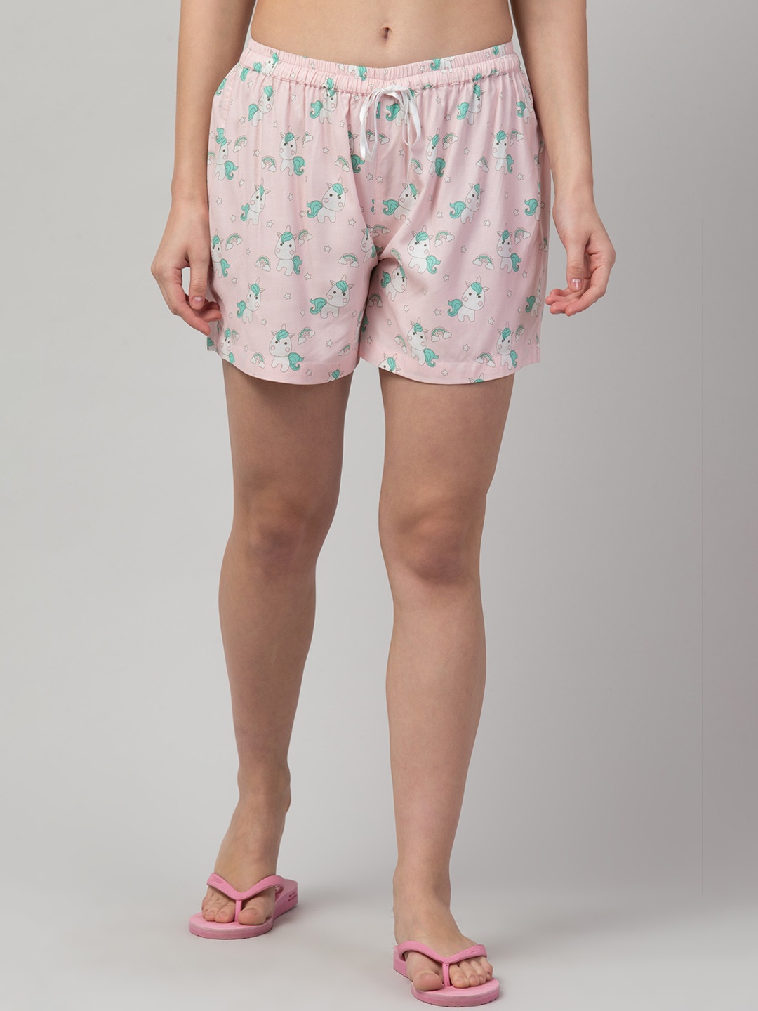 

Hive91 Women Pink Floral Printed Shorts