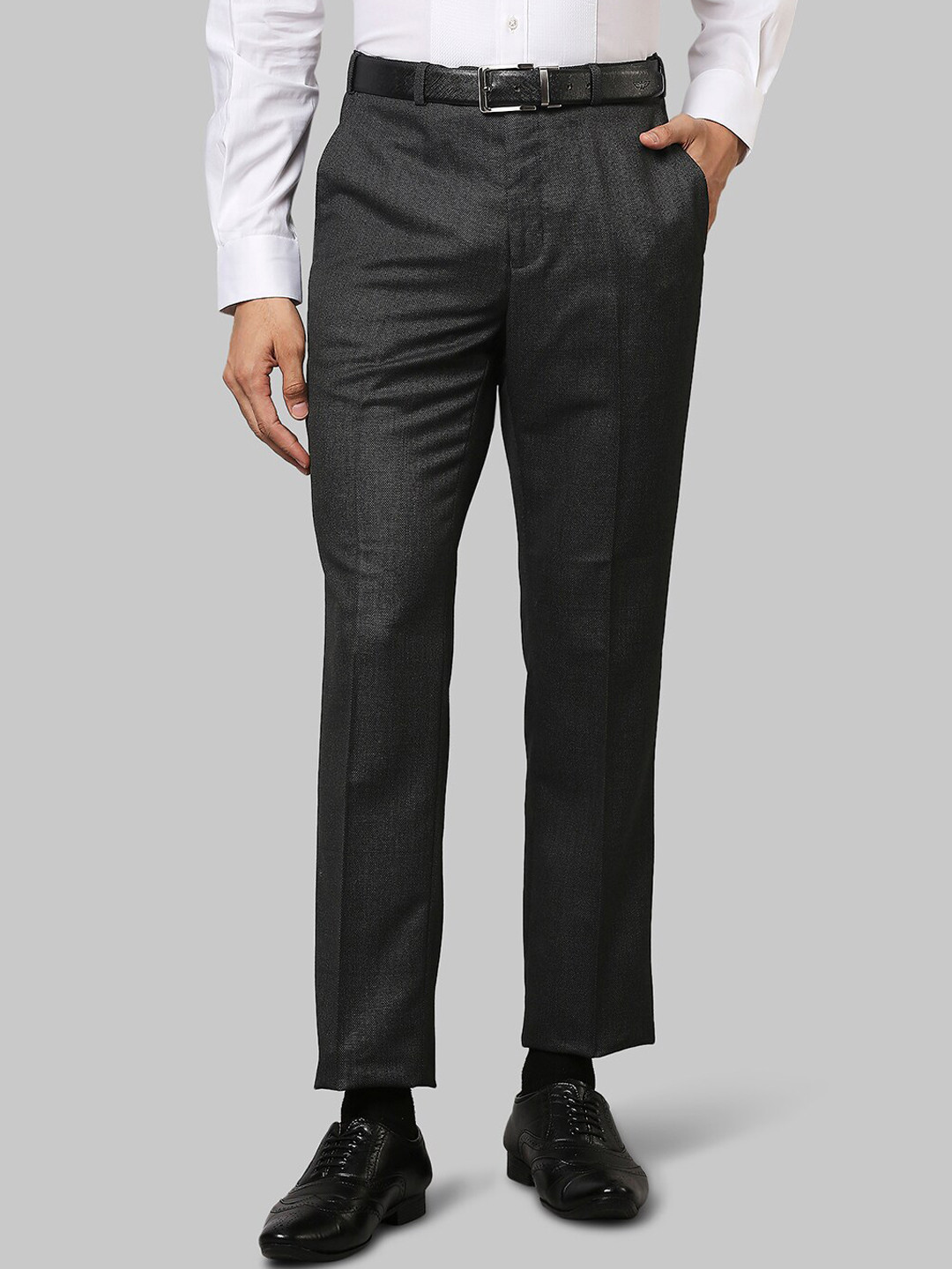 

Raymond Men Dark Grey Regular Fit Trousers