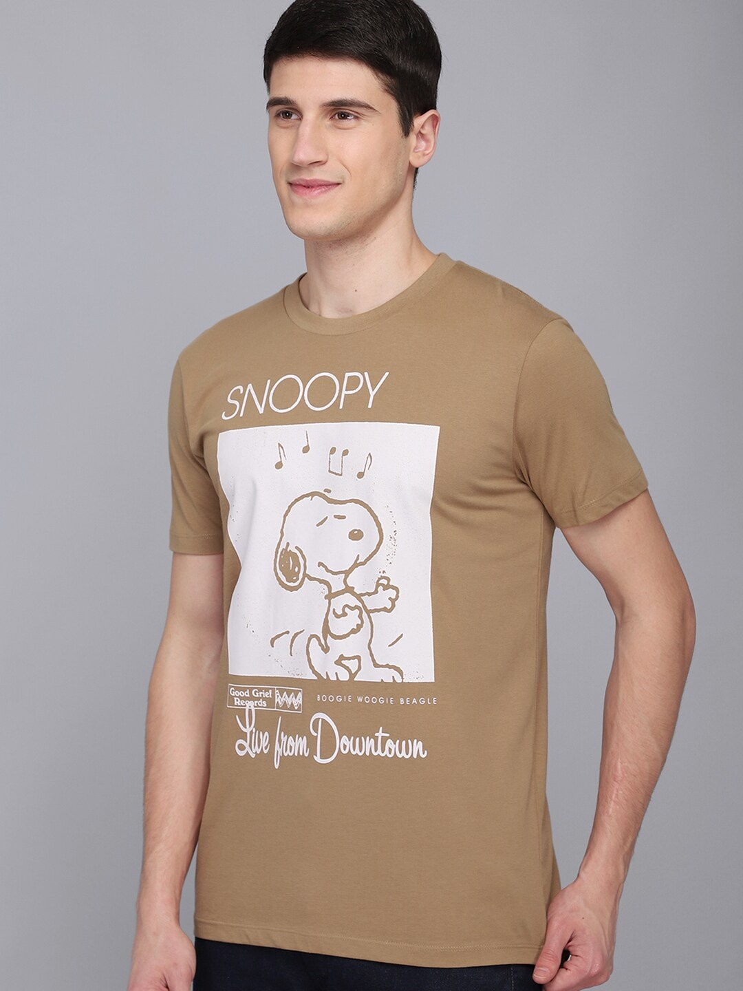 

Peanuts Printed Tshirt For Men, Brown