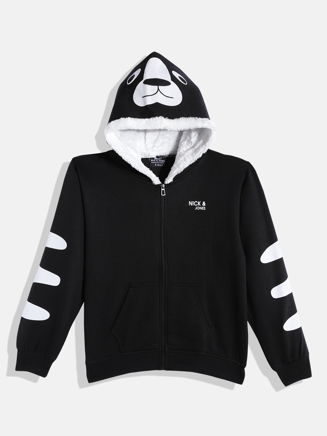 

Nick and Jones Girls Solid Hooded Fleece Sweatshirt, Black