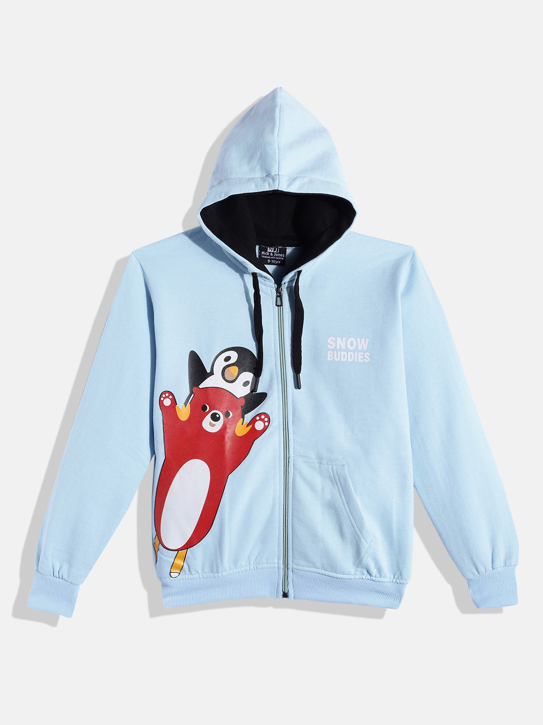 

Nick and Jones Girls Printed Hooded Fleece Sweatshirt, Blue
