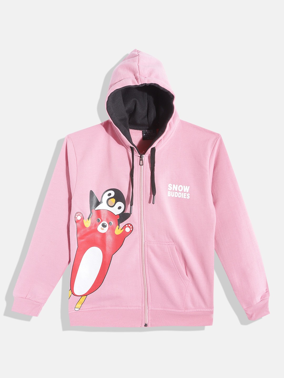 

Nick and Jones Girls Graphic Printed Hooded Sweatshirt, Pink