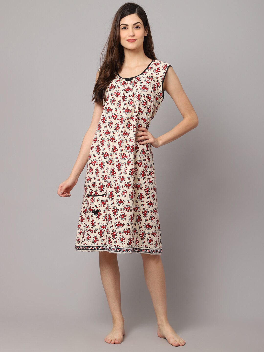 

Shararat Yellow Printed Nightdress