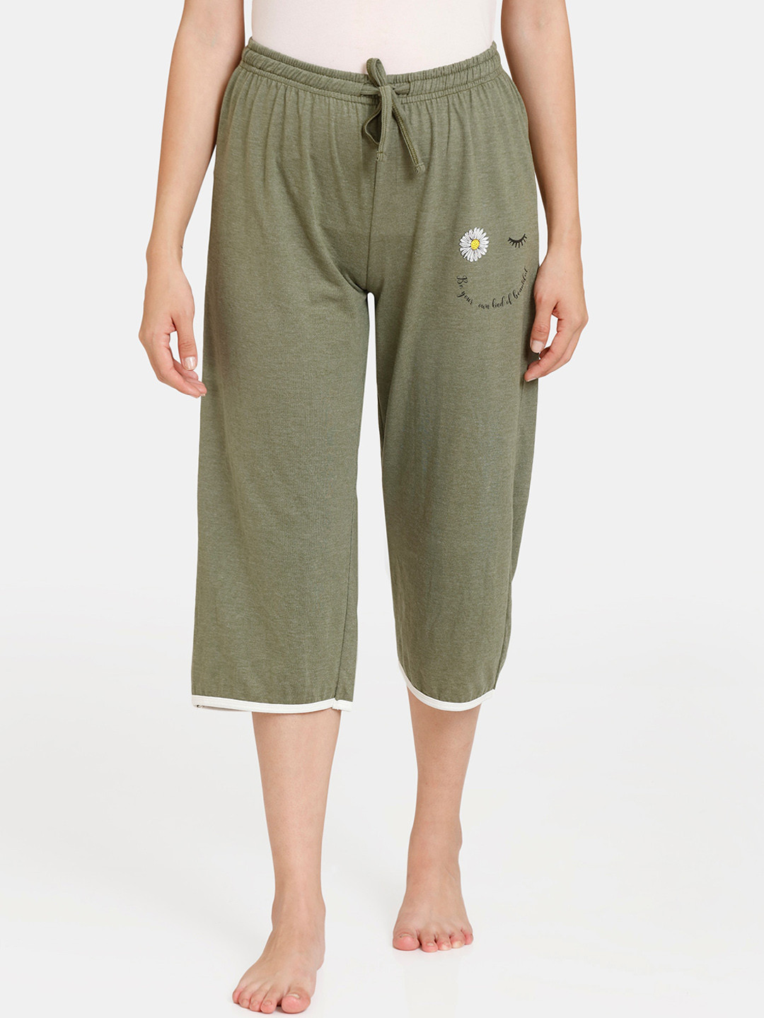 

Rosaline by Zivame Women Green Capris