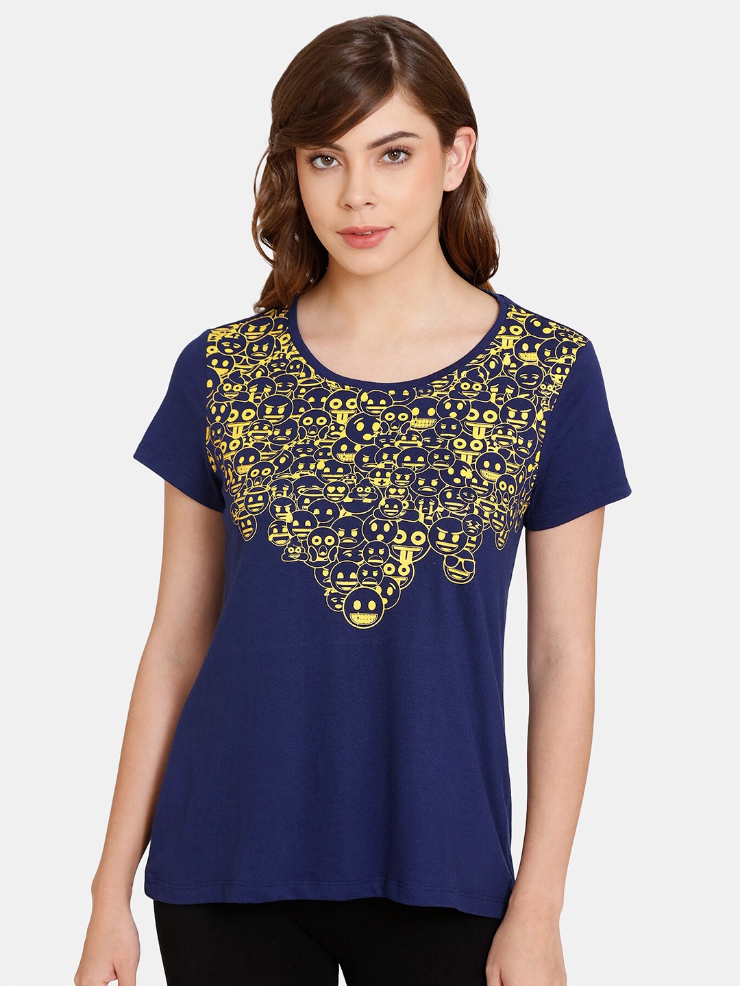 

Rosaline by Zivame Blue Print Cotton Top