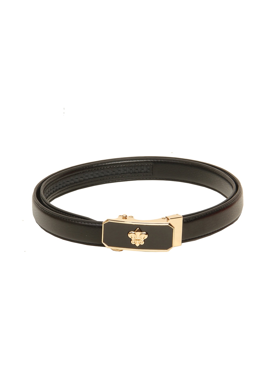 

Calvadoss Women Black Textured PU Belt