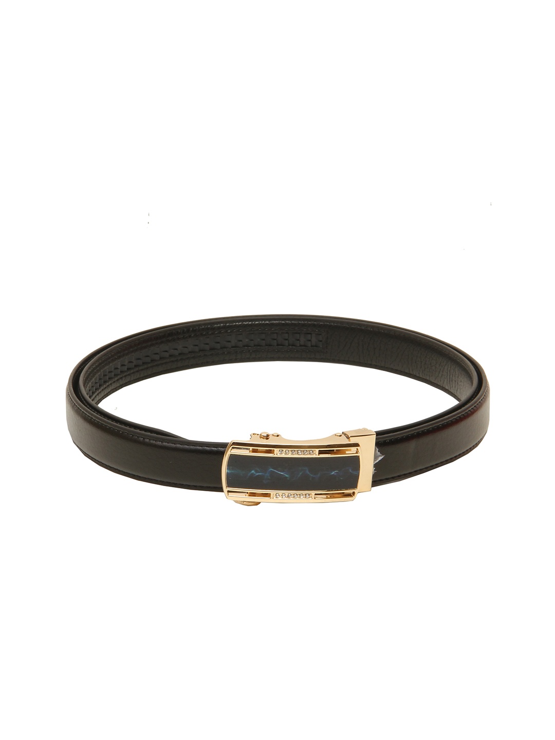

Calvadoss Women Black Textured PU Belt