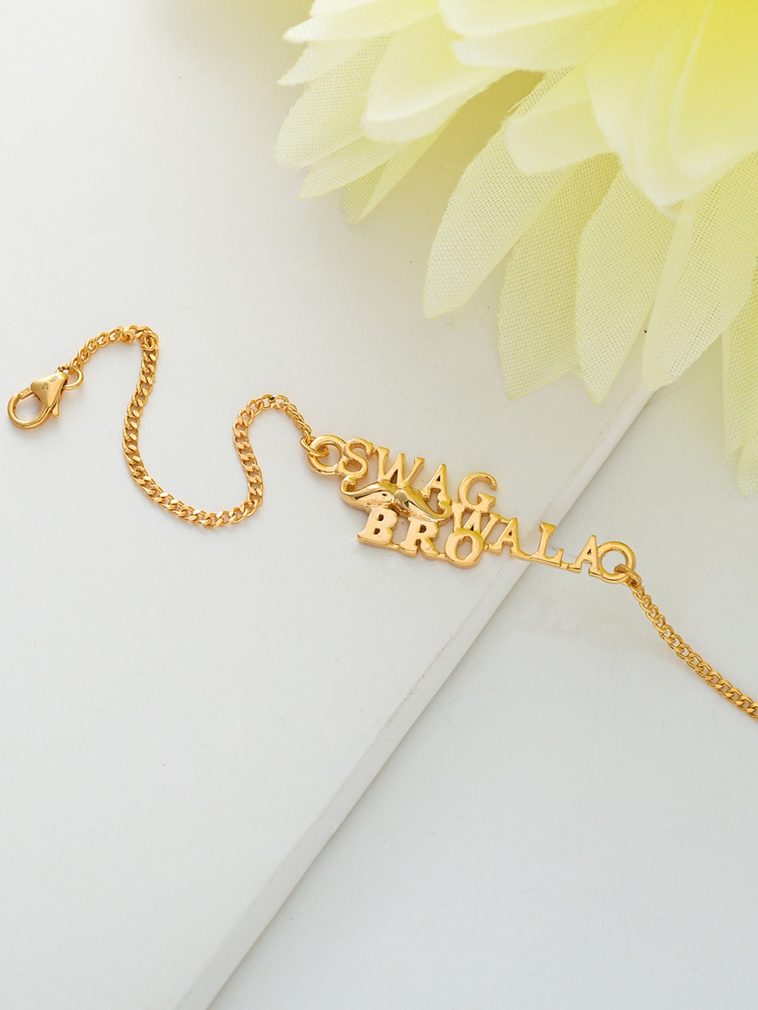 

Voylla 925 Sterling Silver Gold Micron Plated Swag Rakhi