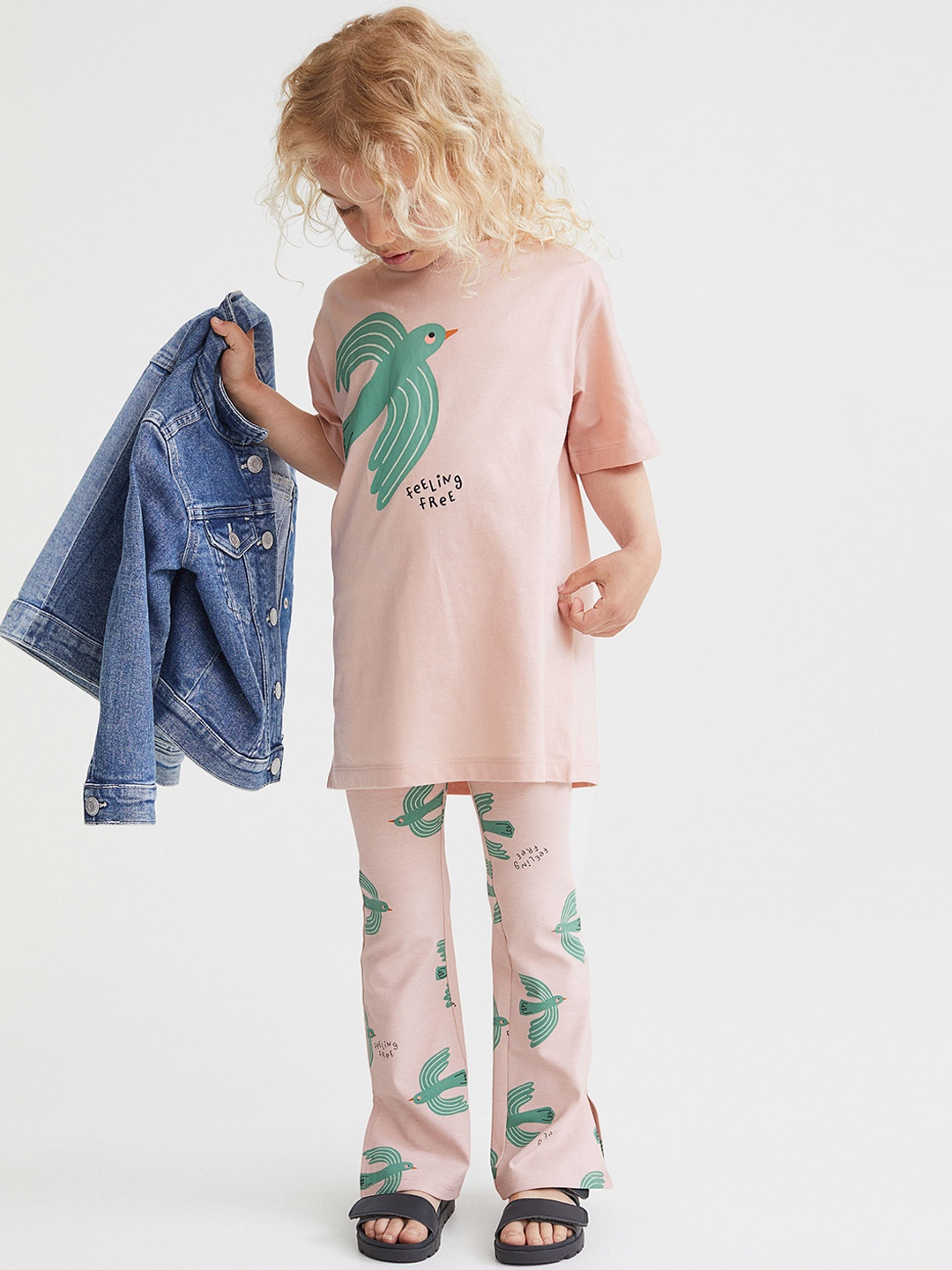 

H&M Girls 2-Piece Cotton Jersey Set, Pink